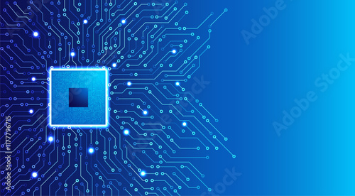 Motherboard digital chip. Circuit board background. Futuristic concept. High-tech technology background