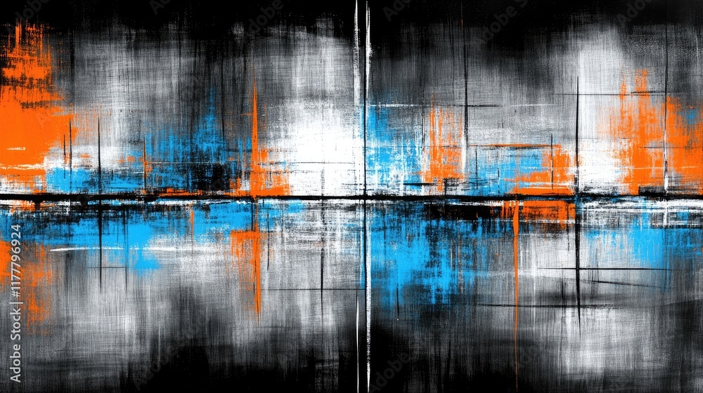 Obraz premium Abstract art, vibrant colors, textured background, possible use in graphic design.