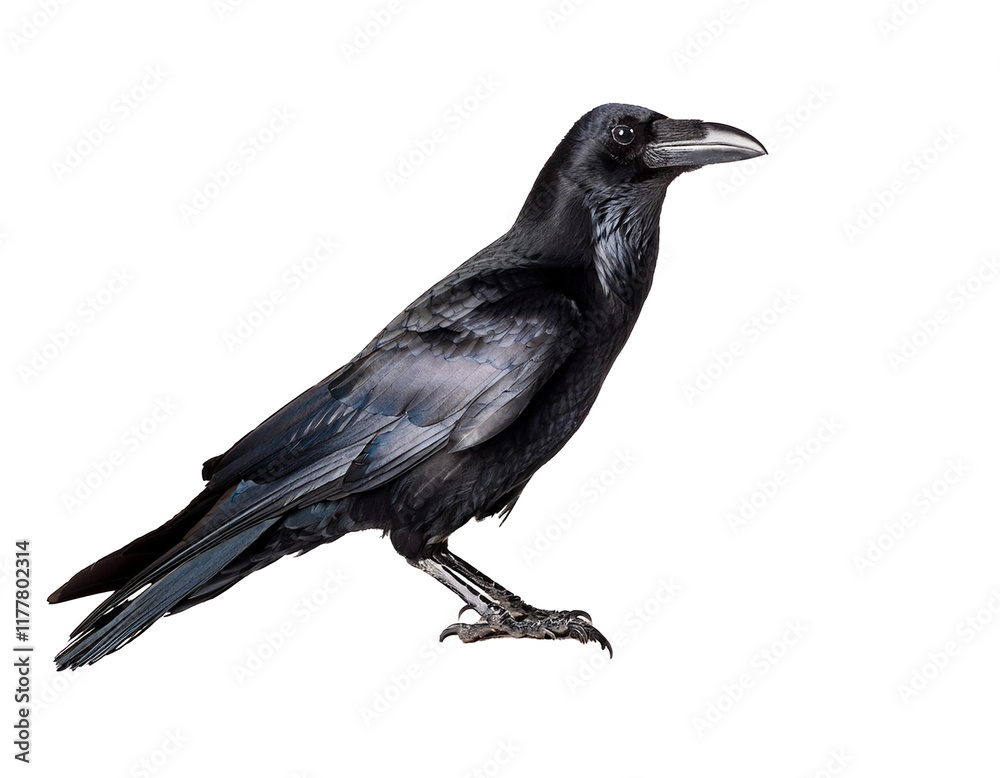 Fototapeta premium carrion crow on white Background, cut out