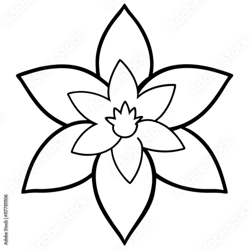 daffodil  line art vector