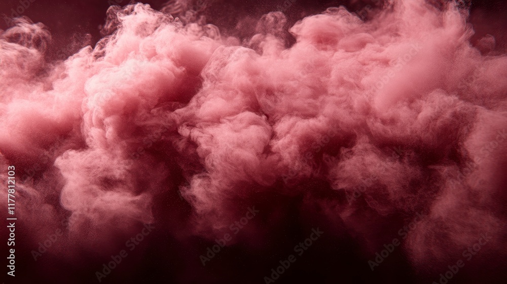 Obraz premium Soft and Ethereal Pink Smoke Cloud Abstract Background for Dramatic and Artistic Projects, Perfect for Creating Captivating Visuals and Unique Designs