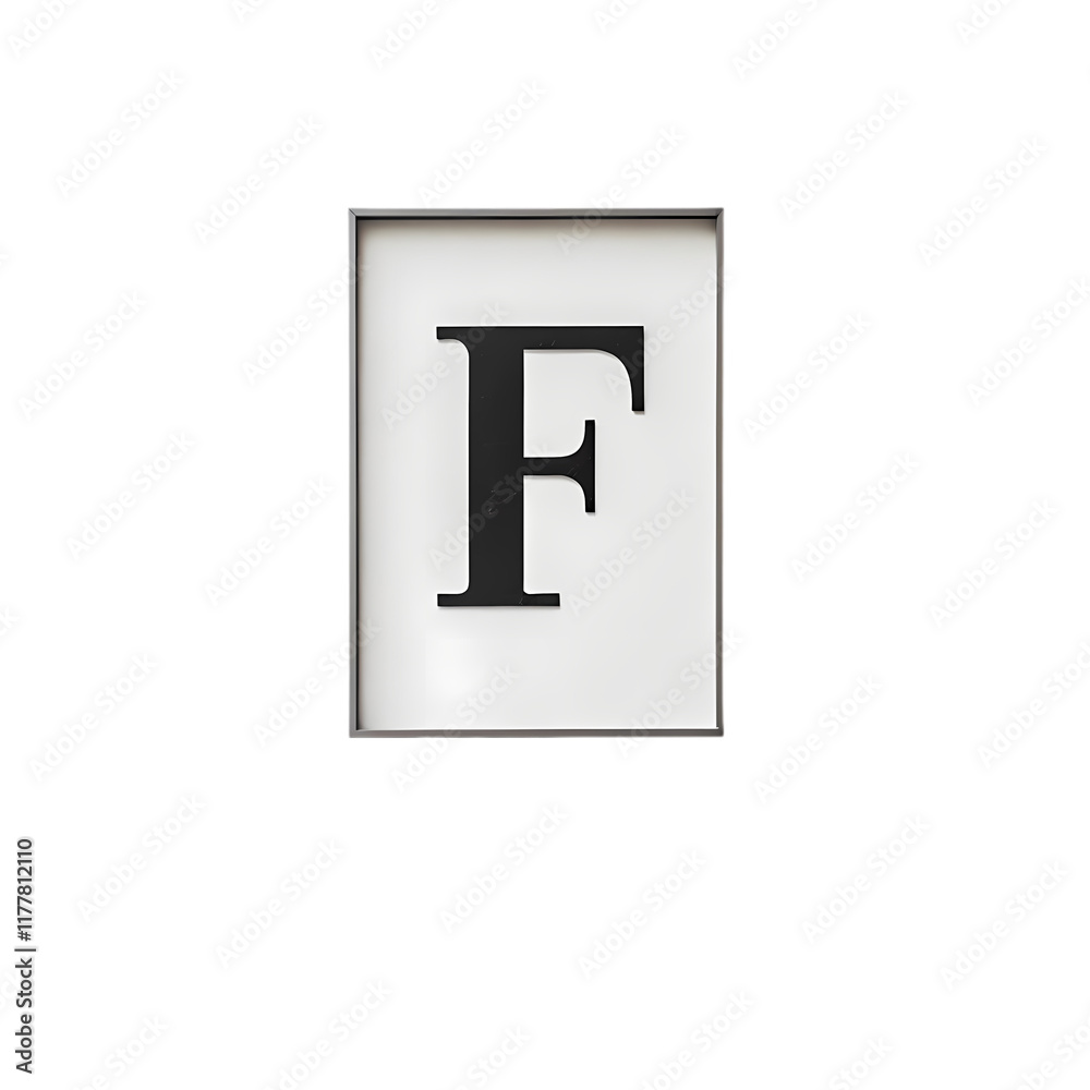 Black framed uppercase letter Black framed uppercase letter