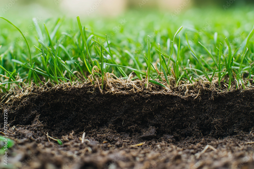 Fototapeta premium Brick landscaping project featuring dual color design and surrounding gardens generative ai