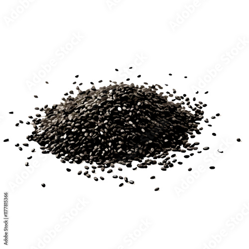 Chia seeds  vector illustration (6)