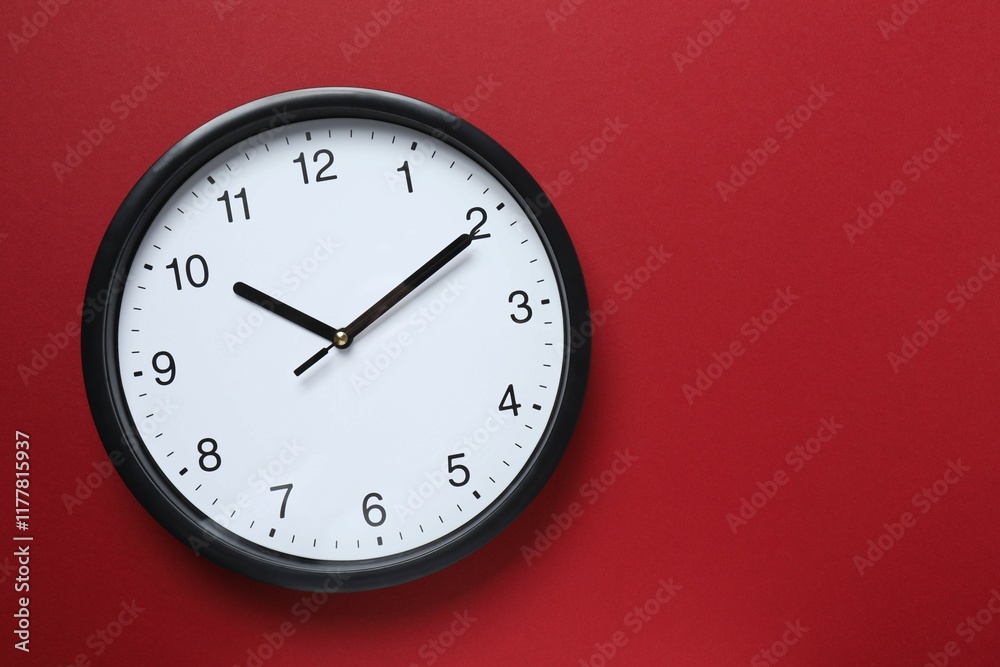 Big beautiful stylish clock on color background Big beautiful stylish clock on color background