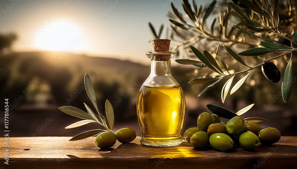 olive oil bottle, AI generated olive oil bottle, AI generated