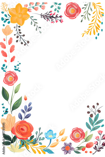 A decorative floral Ivy frame with leaves on transparent background, perfect for weddings or garden events. floral background, flower decoration. with copy space