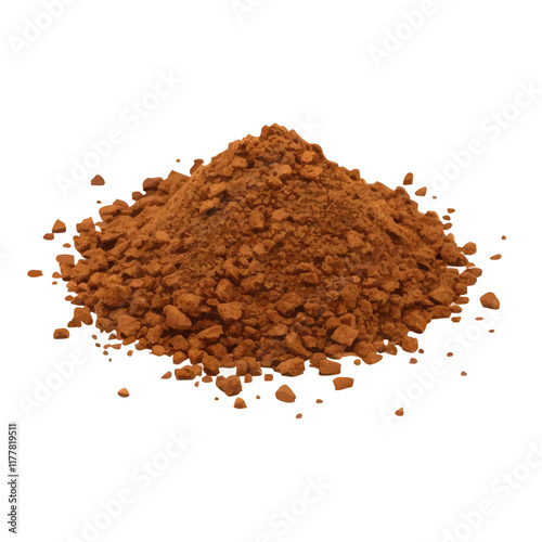 Small pile of ground coffee Isolated  vector illustration (4)