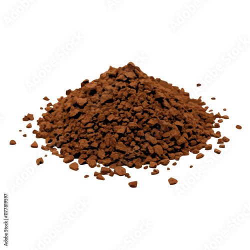 Small pile of ground coffee Isolated  vector illustration (6)