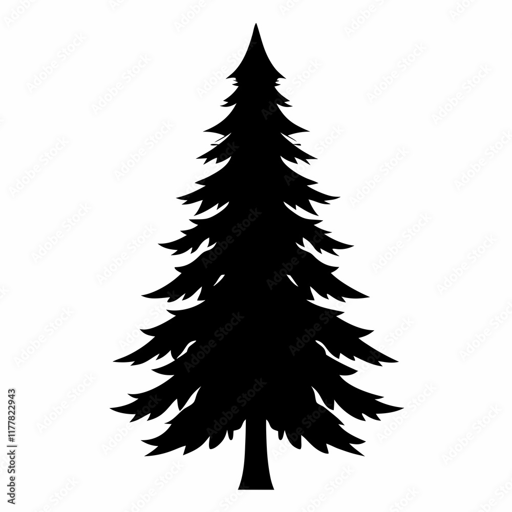 Obraz premium Timeless Nature Black Silhouette Vector Art
