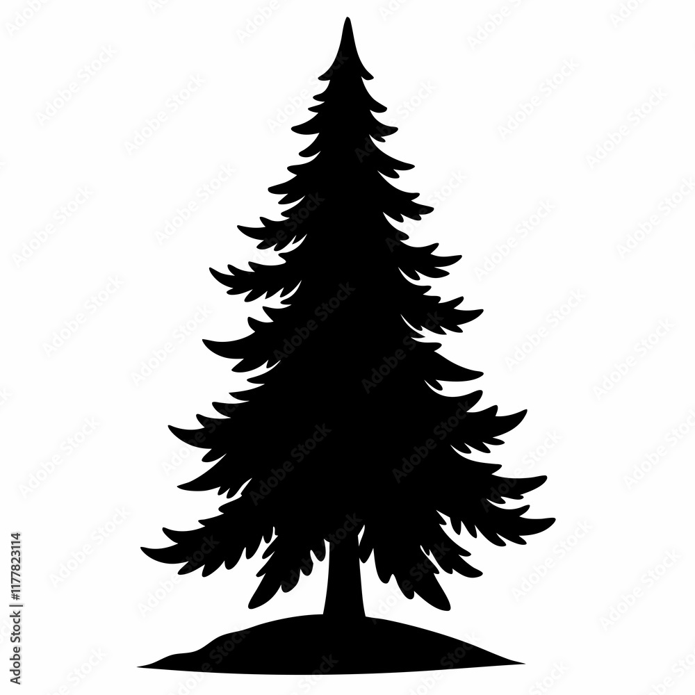 Timeless Nature Black Silhouette Vector Art Timeless Nature Black Silhouette Vector Art