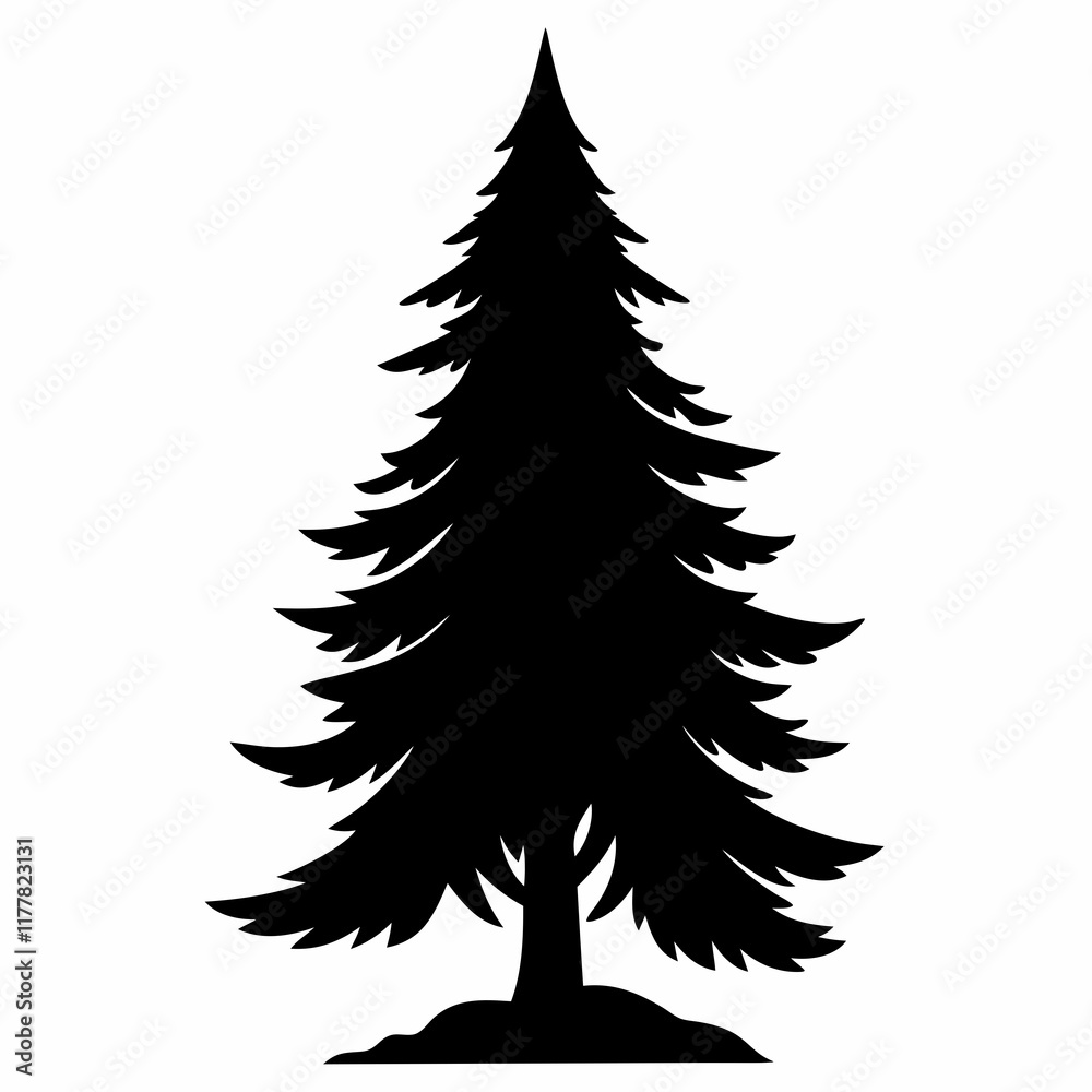 Obraz premium Timeless Nature Black Silhouette Vector Art