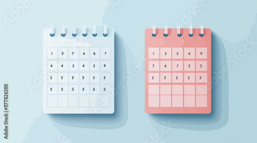 Two Different Calendar Icons: Tear-Off Calendar Icon Usage and Design