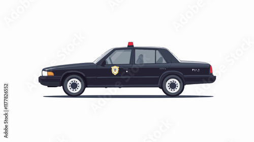 City patrol police car vector illustration for official city patrol services photo