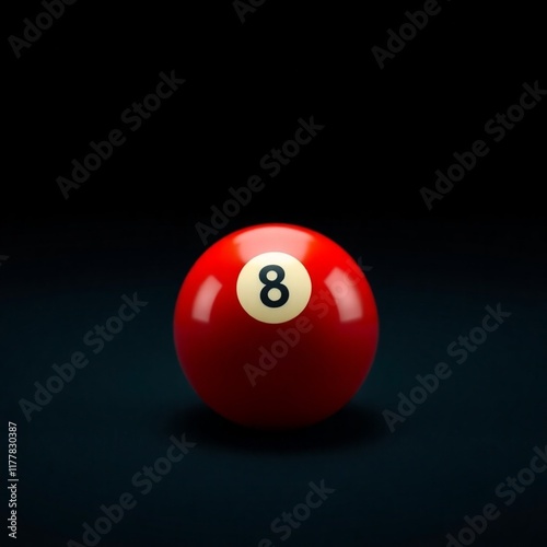 Red billiard ball.