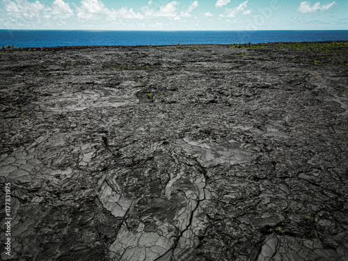 Lava fields, Savaii, Samoa photo