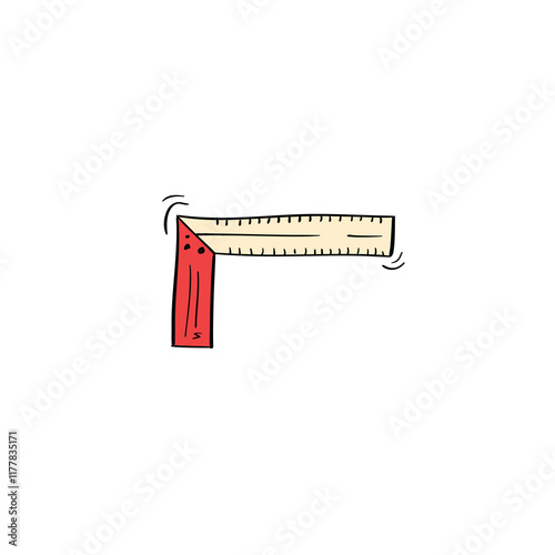 Ruler corner icon. Building tool. Vector illustration art.