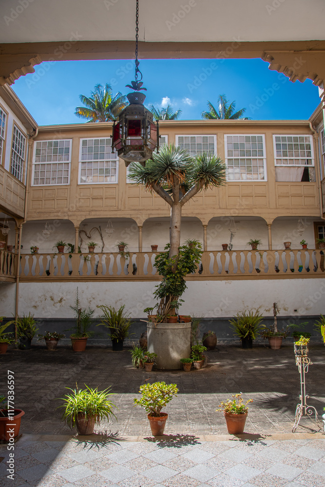 The courtyard of a traditional house on La Orotava