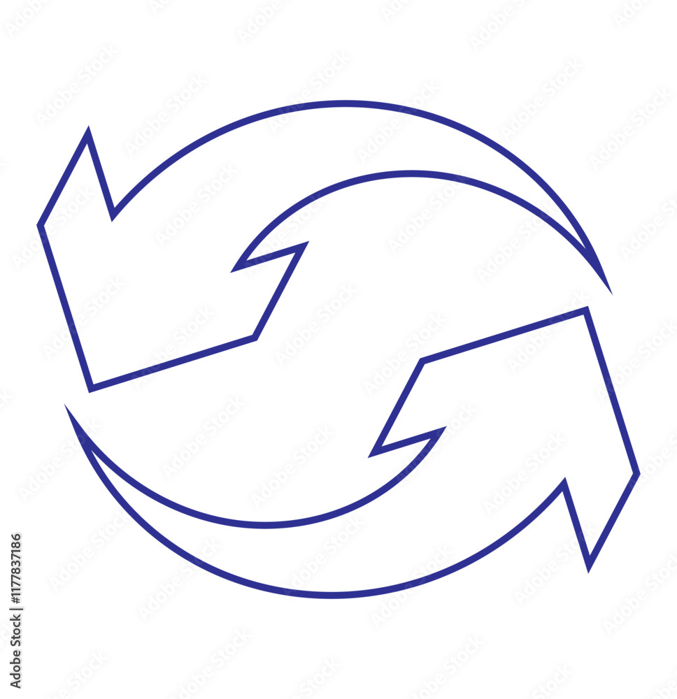 Curved arrow icon vector. Arrow pointer icon sign symbol vector. Arrow right vector icon illustration isolated on white background.