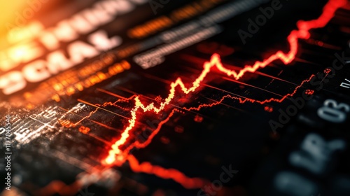 Wallpaper Mural Financial graph showing growing trend in investment market Torontodigital.ca
