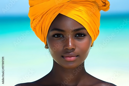 A beautiful young woman from mozambique photo