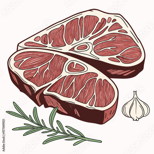 illustration of a meat