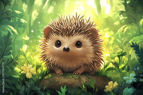 Hedgehog in garden