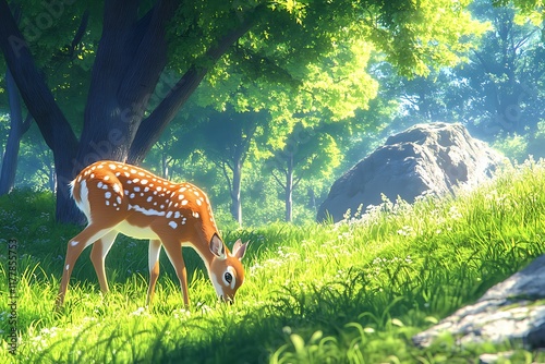 Fallow deer in parkland