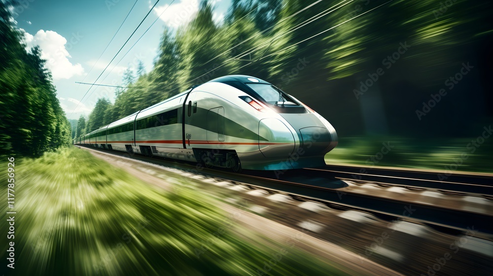 Obraz premium High Speed Rail Train