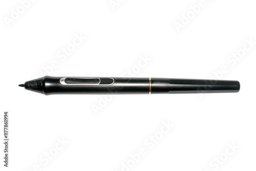 A stylus for a graphic tablet on a white background.A stylus for the graphic screen.A pen for drawing.