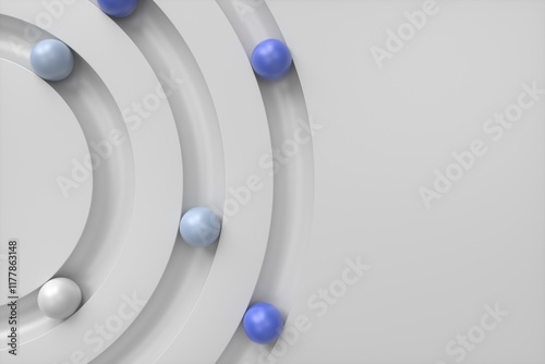 Minimalist 3D Spheres on Pathway Board