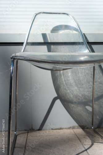 Transparent Chair with Reflection photo