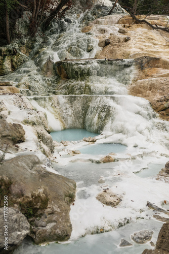San Filippo thermal baths in Tuscany, Italy.