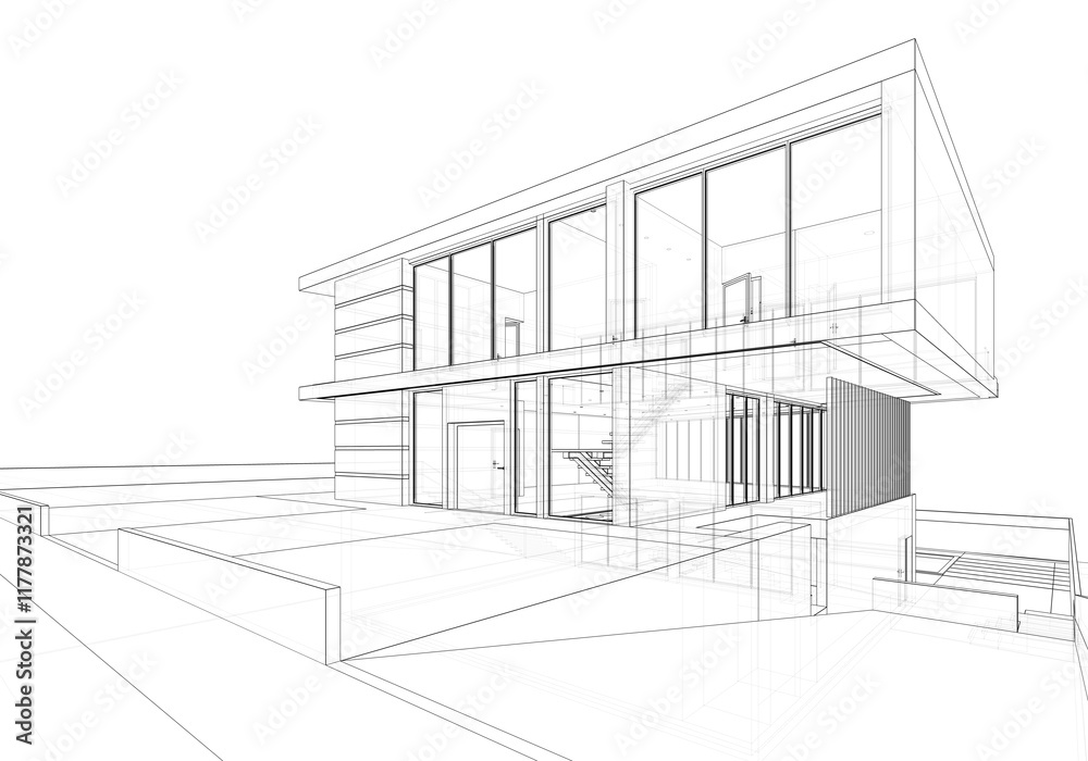 sketch of a house sketch of a house
