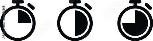 Clock with arrow circle Time icon flat set symbol isolated on transparent background. vector for apps or web Alarm clock Watch countdown Stopwatch sign. Hours, minutes and seconds concept
