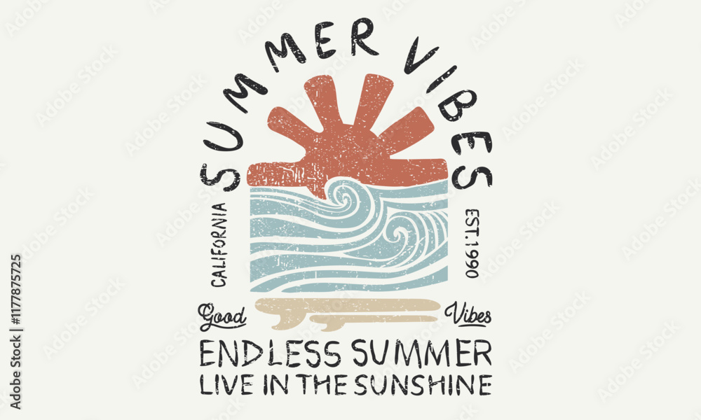 Ocean wave art. Beach good vibes. Beach modern abstract art. Enjoy beach life. Sunshine paradise graphic print design. Enjoy beach life. Summer vibes artwork. Surf club.