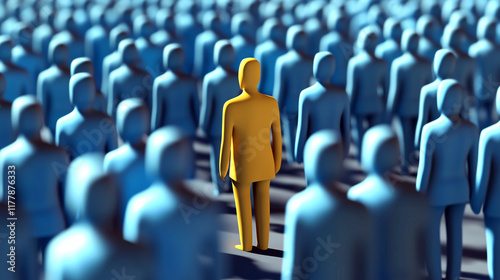 Different person in a equal crowd.