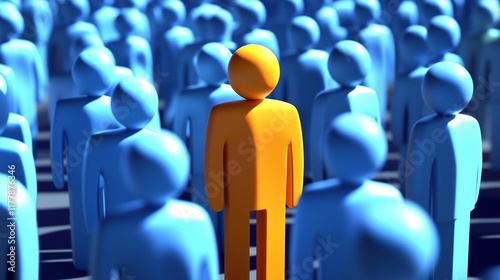 Different person in a equal crowd.