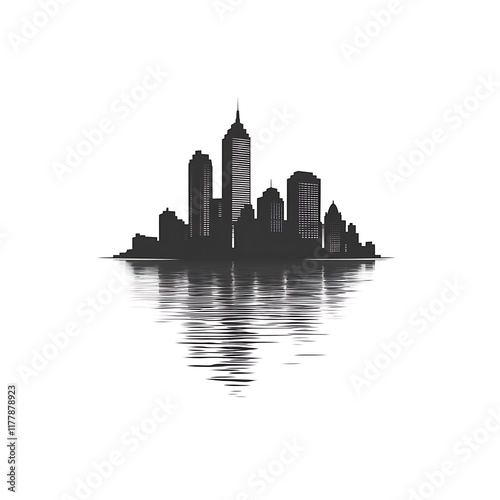 Wallpaper Mural City skyline silhouette modern architecture design photo Torontodigital.ca