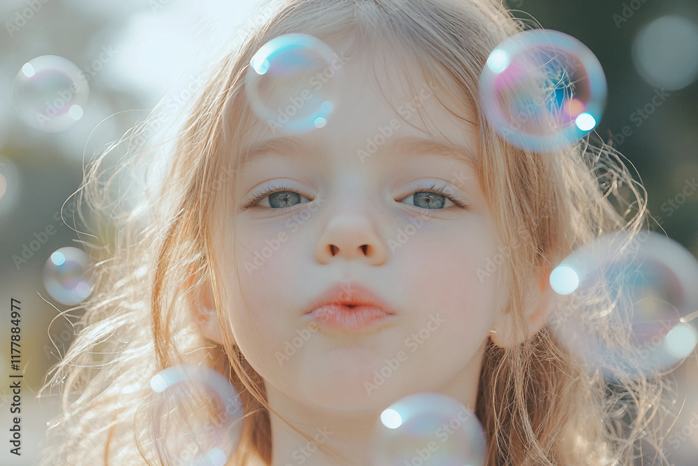 Portrait of a happy child on spring carnival generative ai Portrait of a happy child on spring carnival generative ai