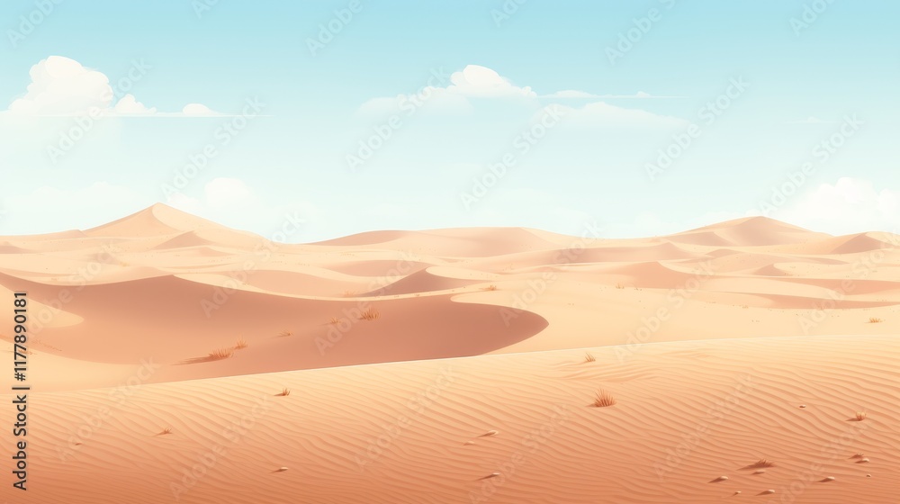Crafting desert dunes with beige and deep brown tones for wave and sunlight effects Crafting desert dunes with beige and deep brown tones for wave and sunlight effects