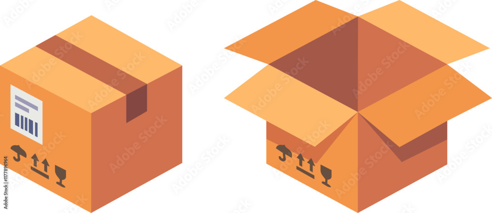 Obraz premium delivery box illustration