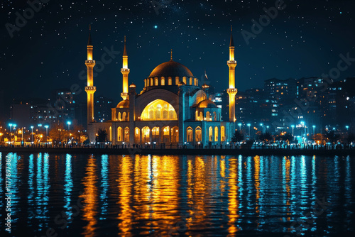 A Starry Sky Above A Tranqu...