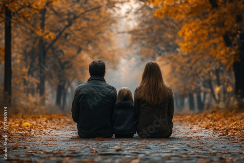 Family In Woodland