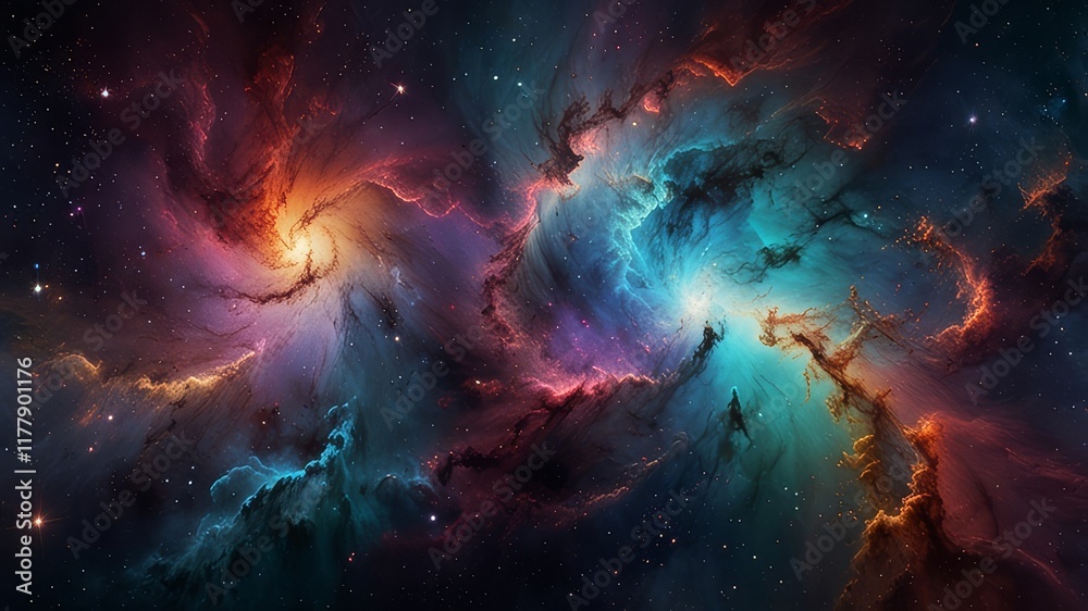 Fototapeta premium background with space spiral and with random color combination