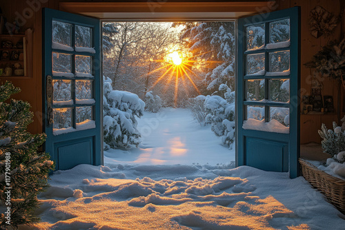 Winter Window Near The Table