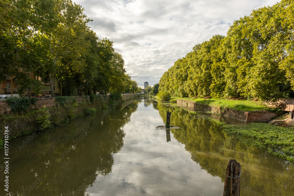 Fototapeta premium canal around the city of Padua