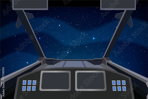 Gradient starry night background 