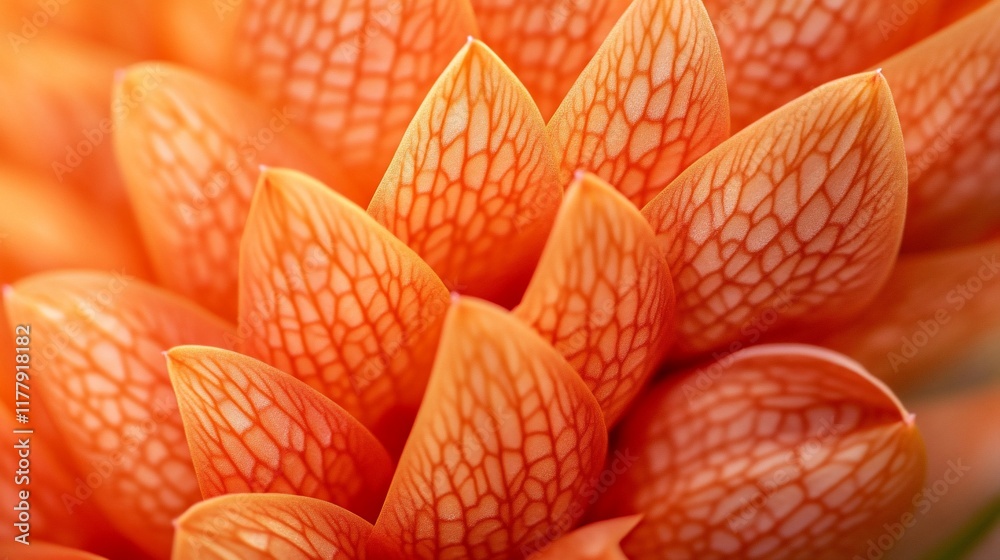Close-up orange dahlia petals, intricate texture, blurred background, floral design Close-up orange dahlia petals, intricate texture, blurred background, floral design