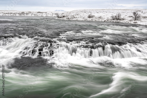 Wallpaper Mural long exposure ice winter Iceland water running waterfall Torontodigital.ca